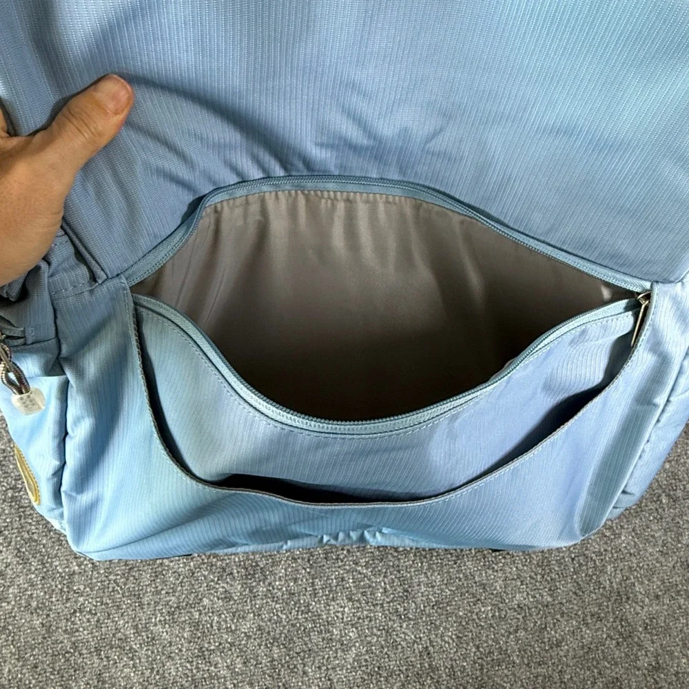 eBags Crossbody Messenger Bag Unisex Large Nylon Light Blue Tech Bag Gorpcore